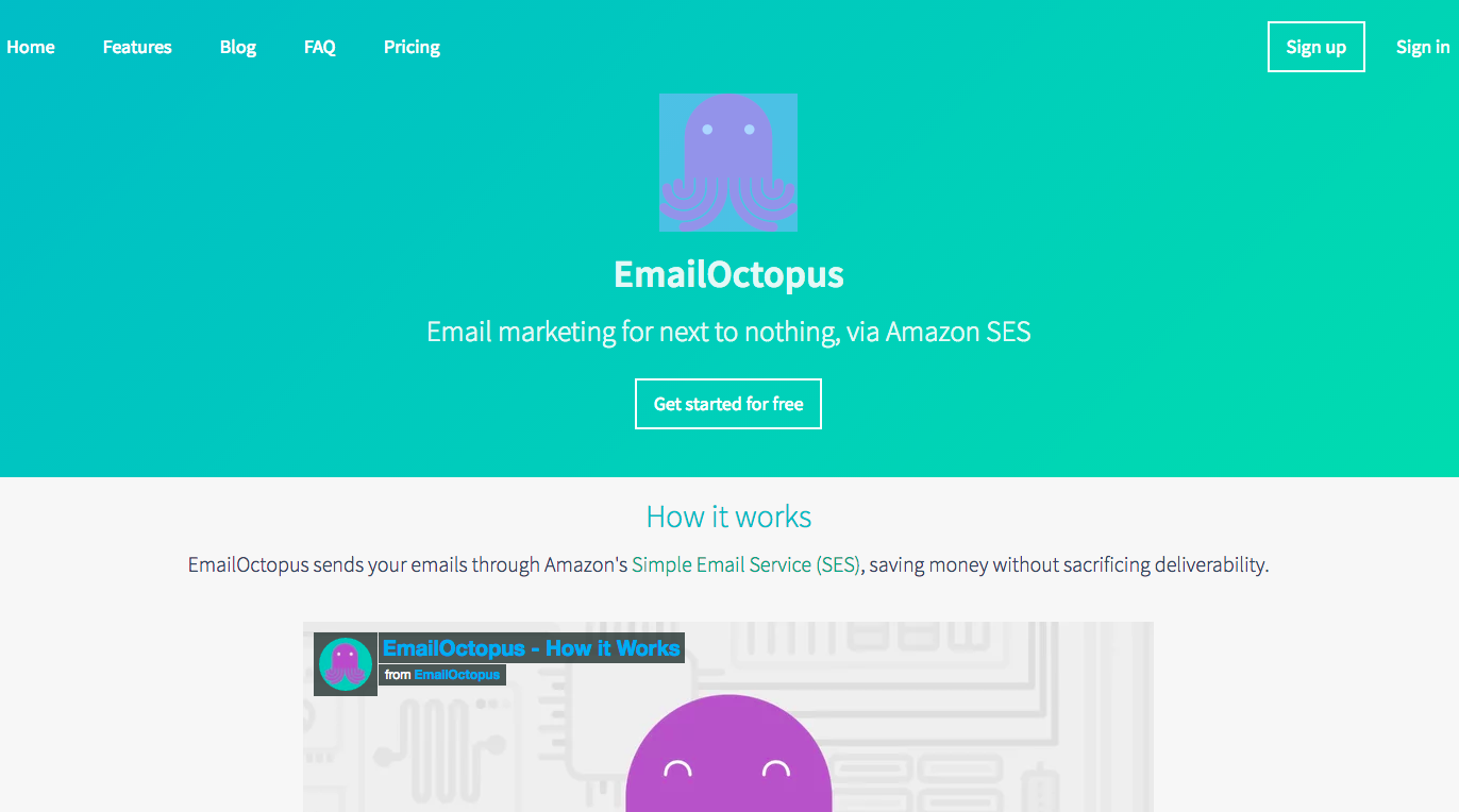 Email Octopus Startup Collections